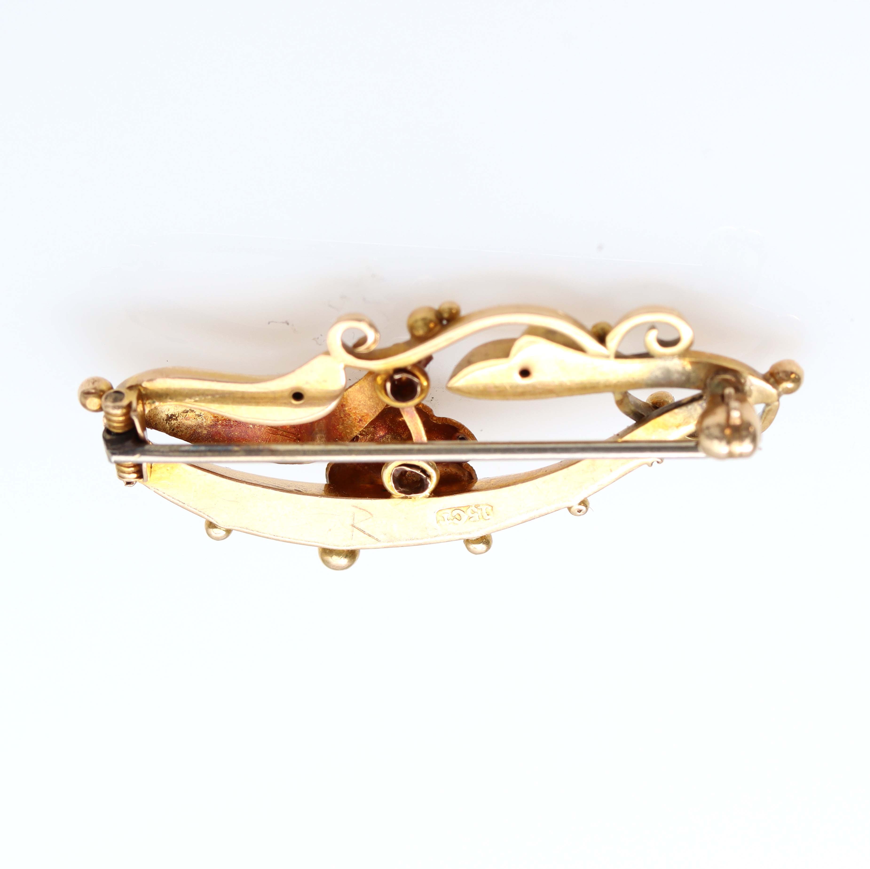 Edwardian Gold and Sapphire Brooch #VBR230224