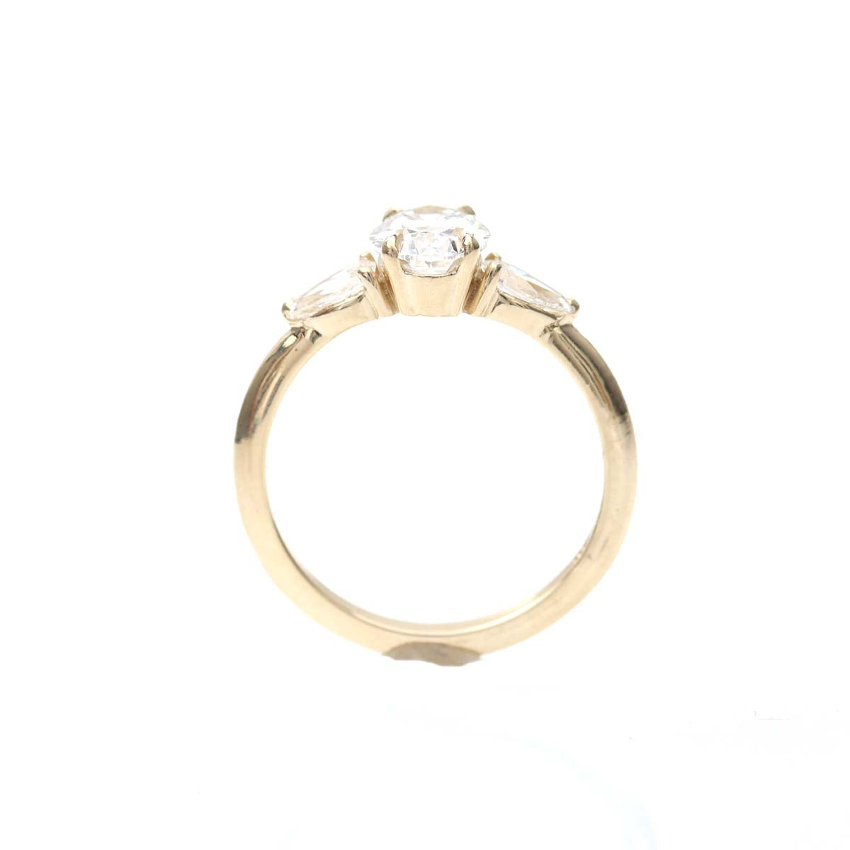 The Shelby Oval Three Stone Engagement Ring #3515-1