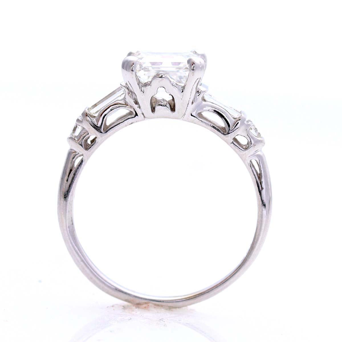 Replica Art Déco Asscher Cut Engagement Ring #1331-4