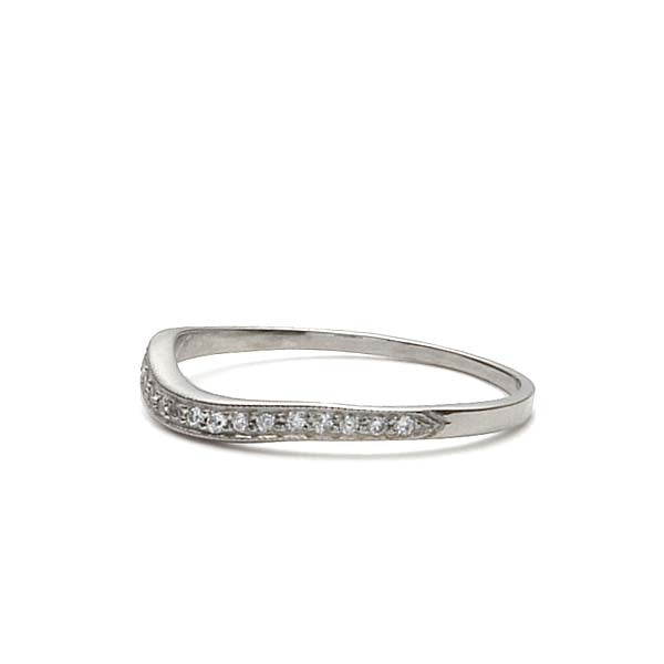 14k Contoured Diamond Wedding Band #L2662WBS 14K-1 - Wedding Bands