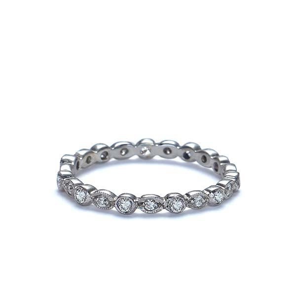 14k Diamond Eternity Wedding Band #L1335 14K-2 - Leigh Jay & Co.