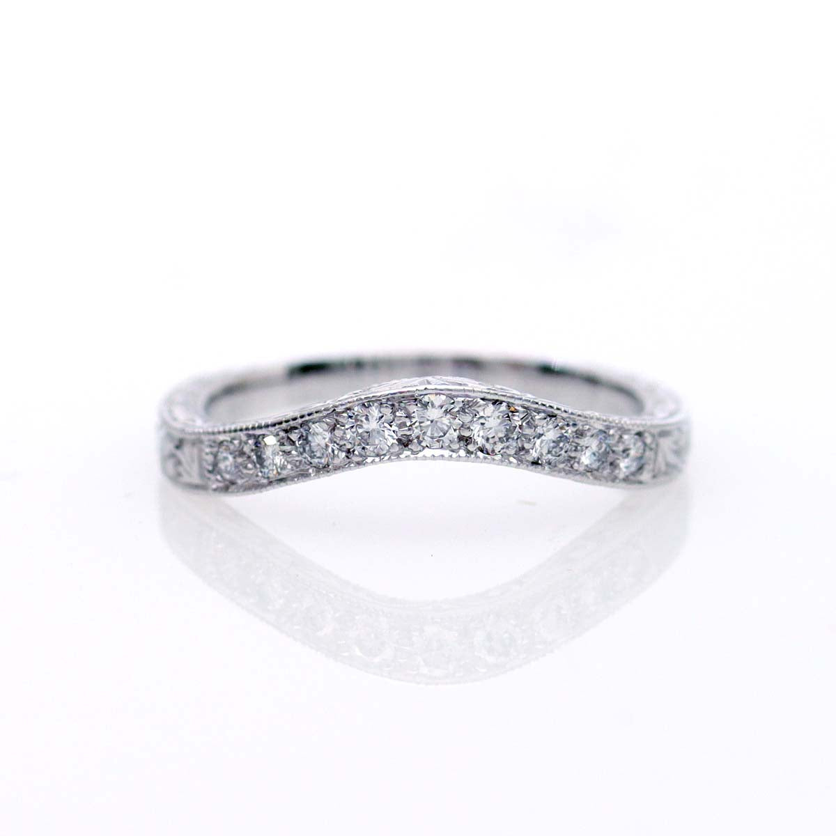 14k Diamond Wedding Band #L3003WB14W - Wedding Bands