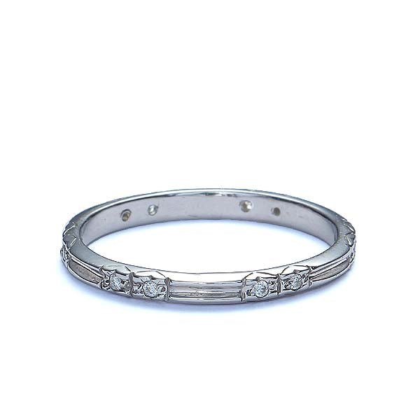 14k Diamond Wedding Band #L3227WB - 14 White Gold - Size 6