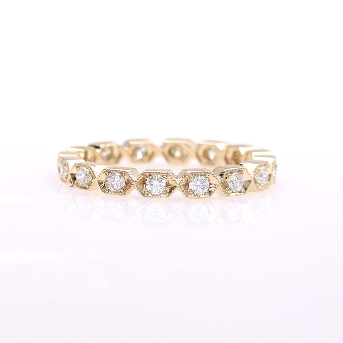 14k Diamond Wedding Band #L3259WB - 14k Yellow Gold / 5.5 - Wedding Bands