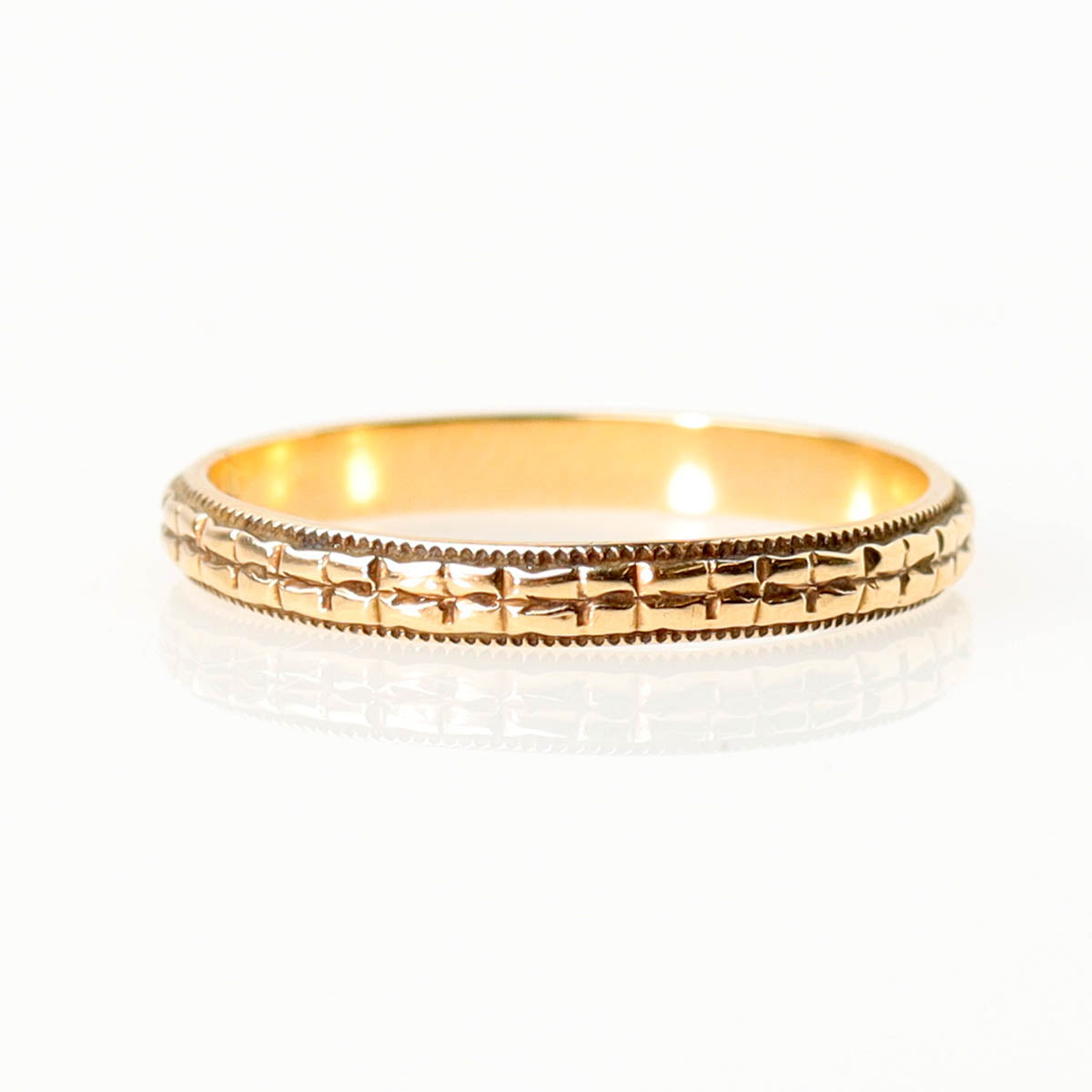 1930s Art Déco 14k Wedding Band #VB250822 2 Wedding Bands