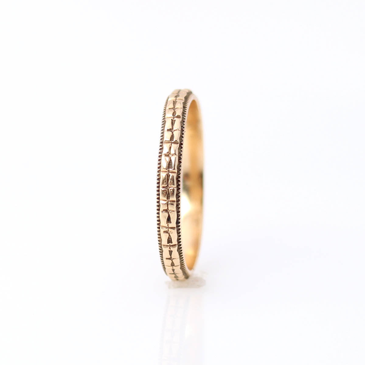 1930s Art Déco 14k Wedding Band #VB250822 2 Wedding Bands