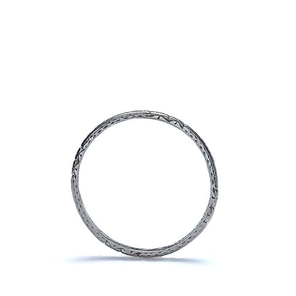 1930s Art Déco Platinum Wedding Band #VR140519-04 - Wedding Bands