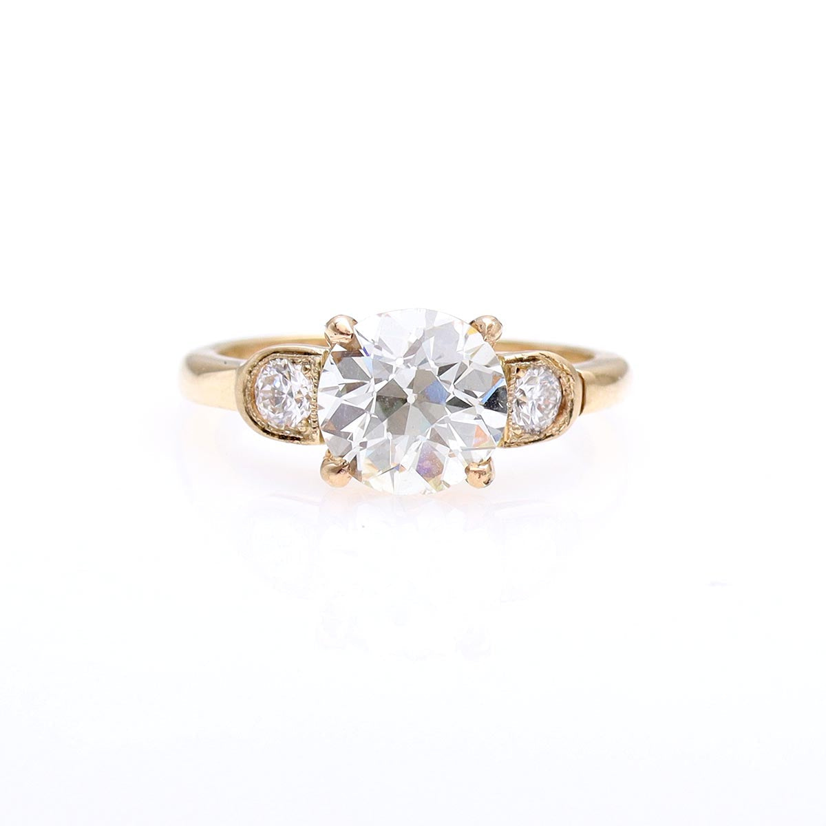 1930s Replica Diamond Engagement Ring #3670-1 - Engagement Rings