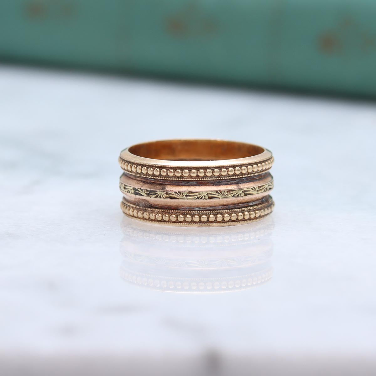 Mid-Century ’Triple Band’ Ring #VR10311-01 - Wedding Bands