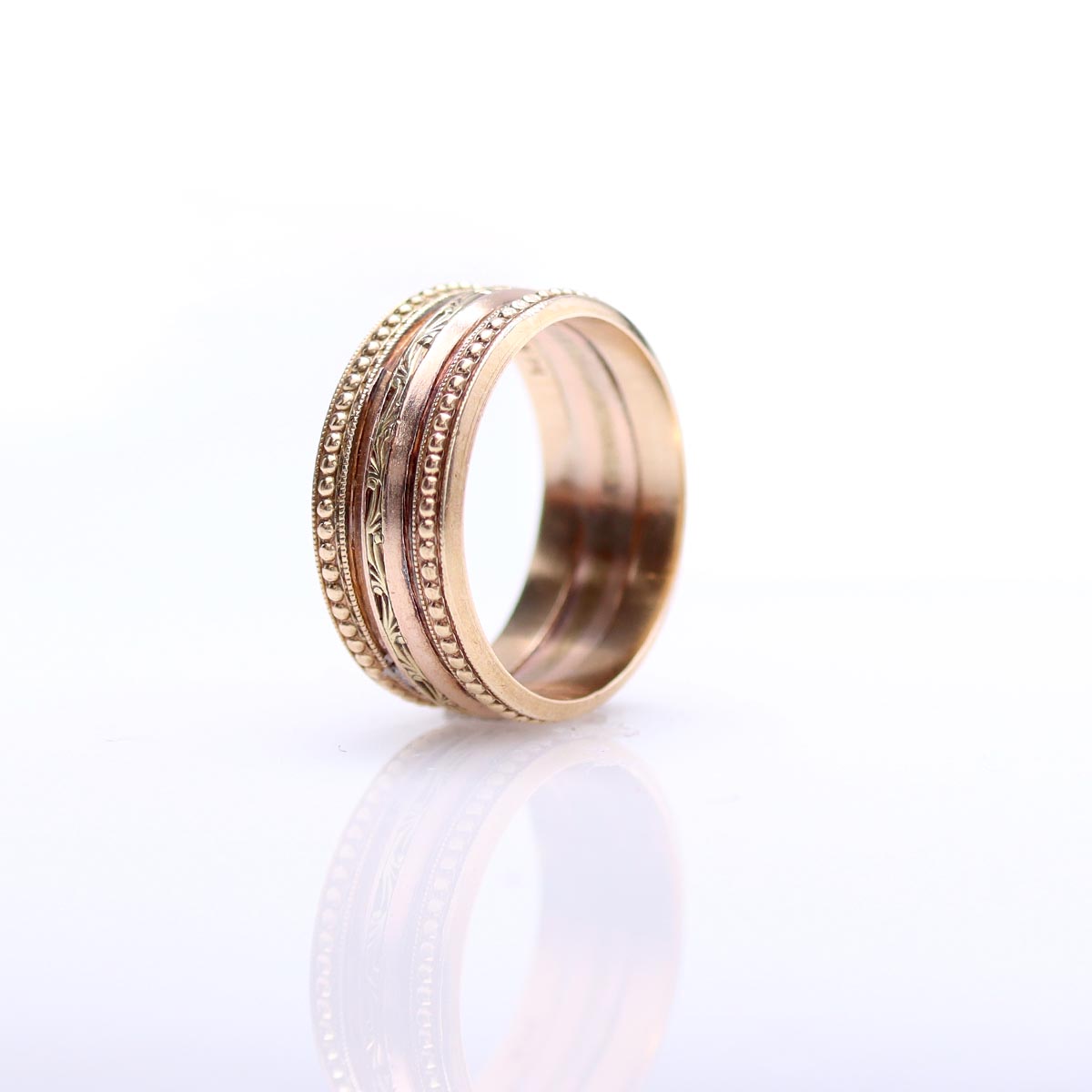 Mid-Century ’Triple Band’ Ring #VR10311-01 - Wedding Bands