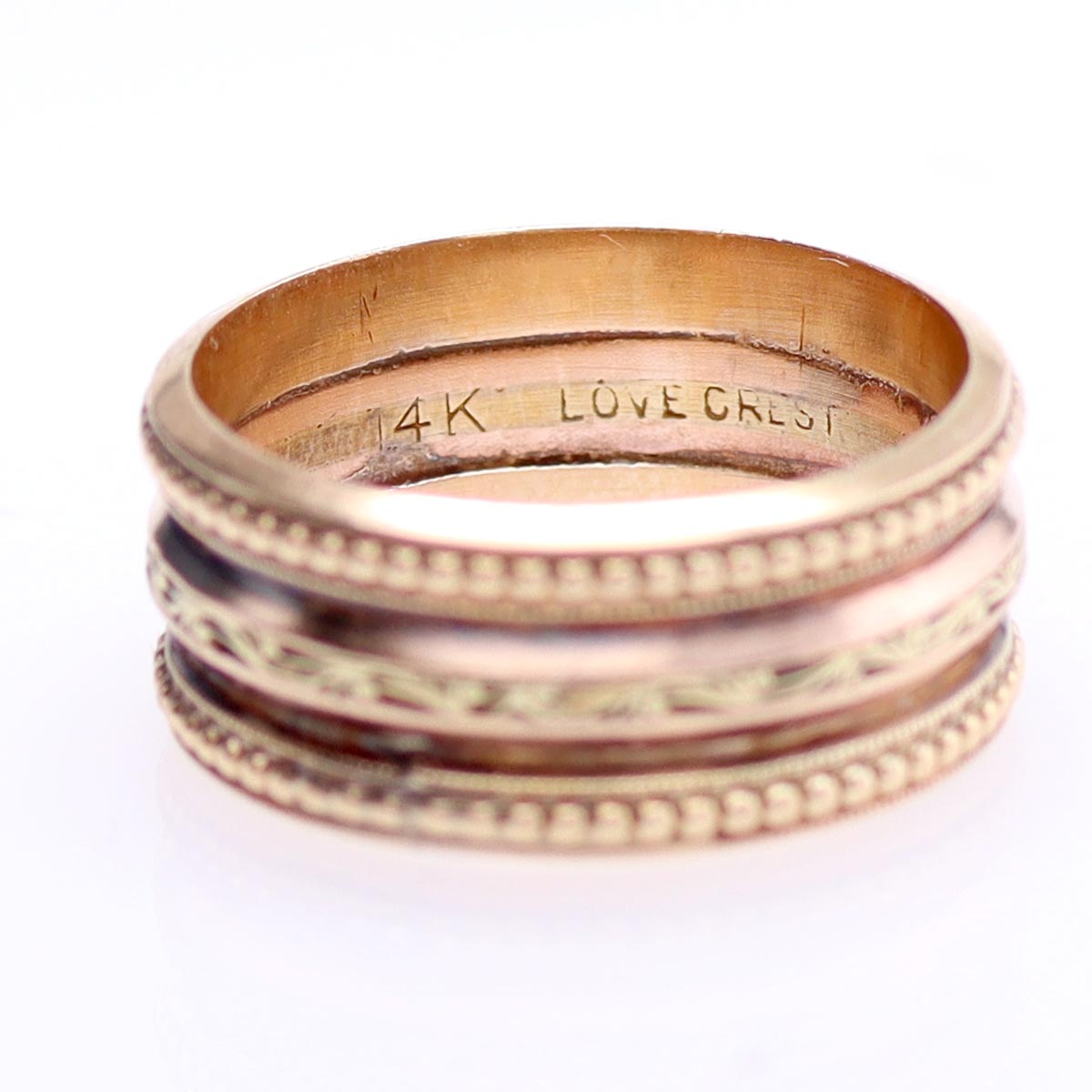 Mid-Century ’Triple Band’ Ring #VR10311-01 - Wedding Bands