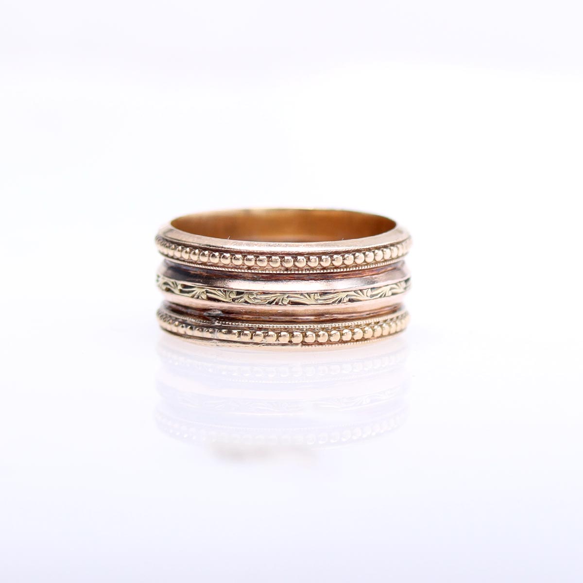 Mid-Century ’Triple Band’ Ring #VR10311-01 - Wedding Bands