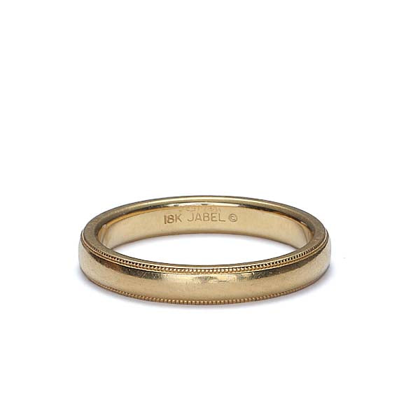 Contemporary 18k Yellow gold wedding band by Jabel. #VR140707-06 - Wedding Bands