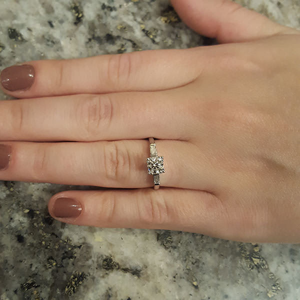 Replica Art Deco Engagement Ring #2301-2