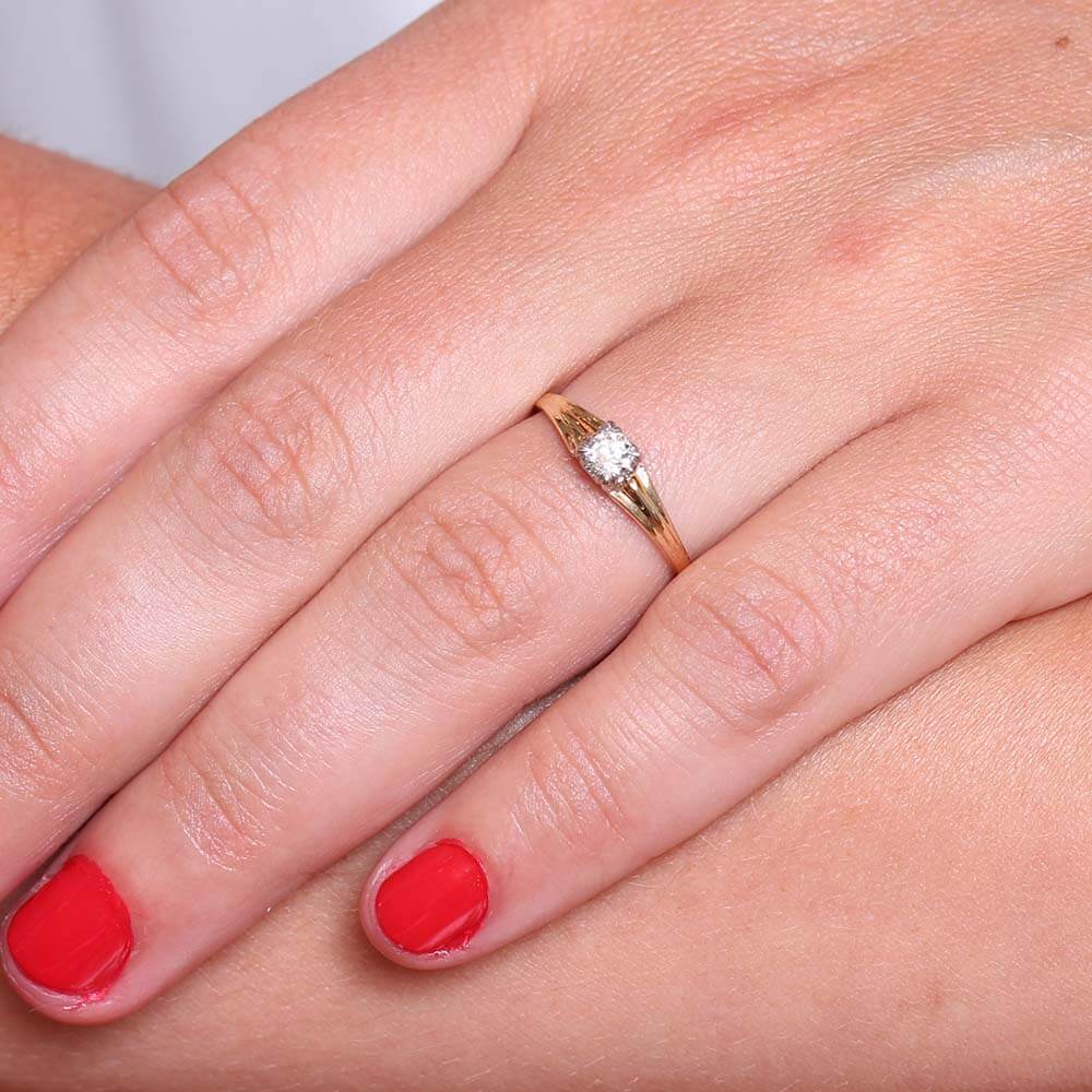Replica Art Deco Engagement Ring #2605-2