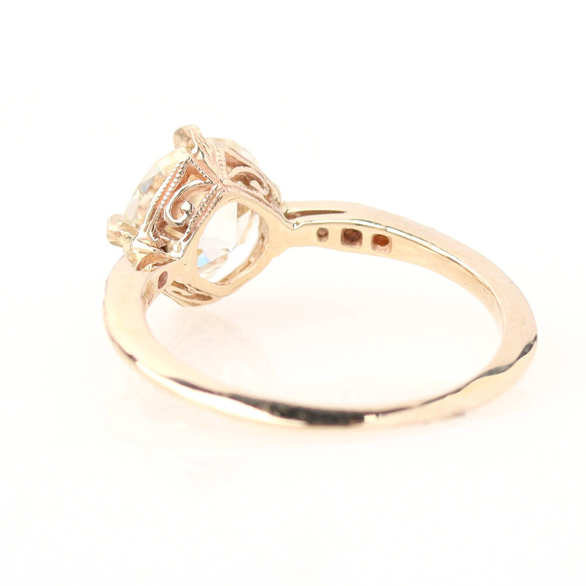 Art Déco Era Reproduction Old European Cut Engagement Ring #2636Z