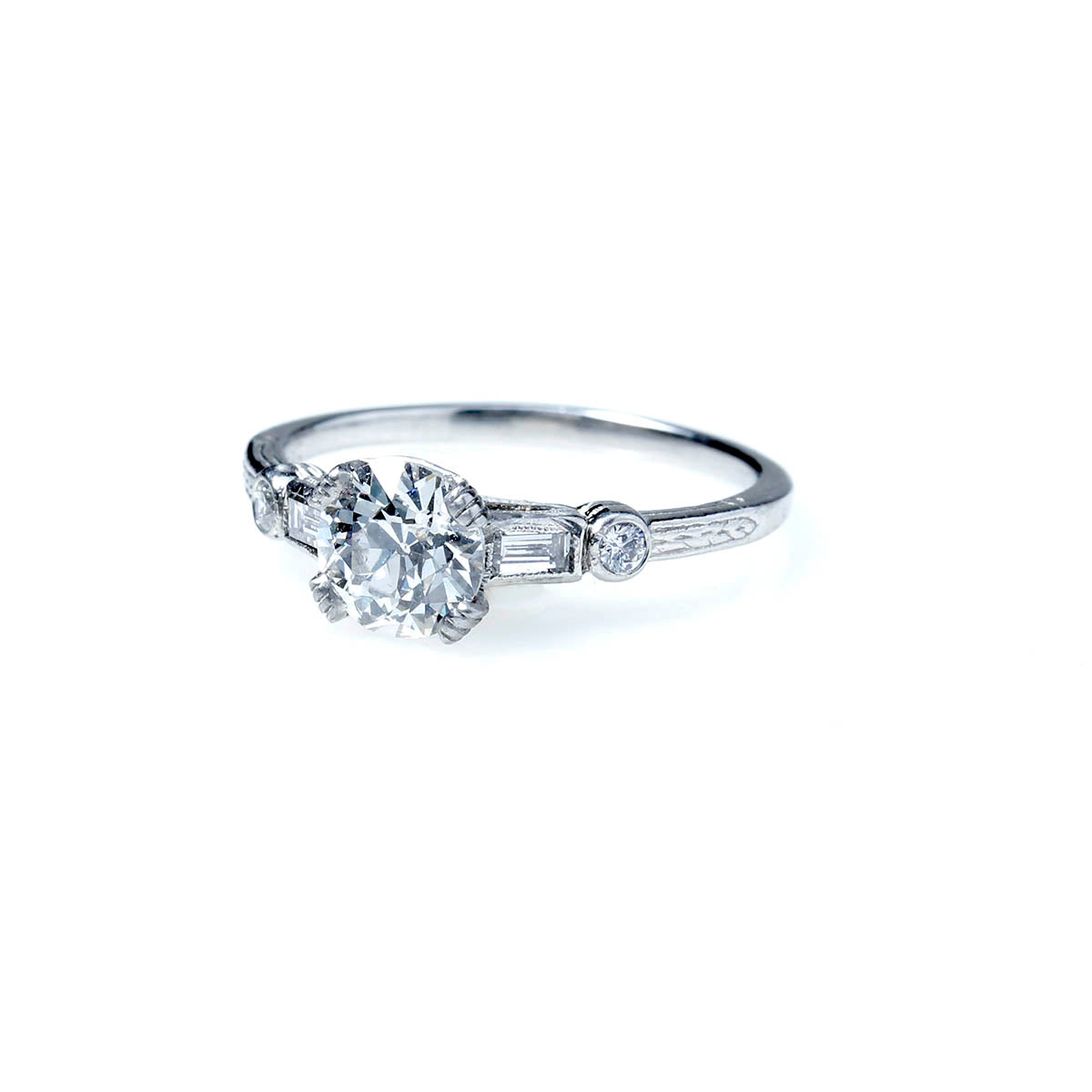Replica Art Déco Engagement Ring Setting #L3050