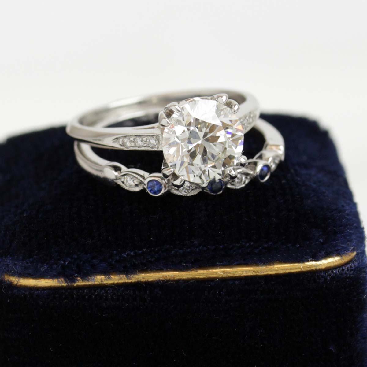 Platinum Reproduction of a 1930s Era Engagement ring #3104-11