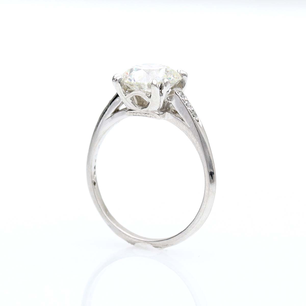 Platinum Reproduction of a 1930s Era Engagement ring #3104-11