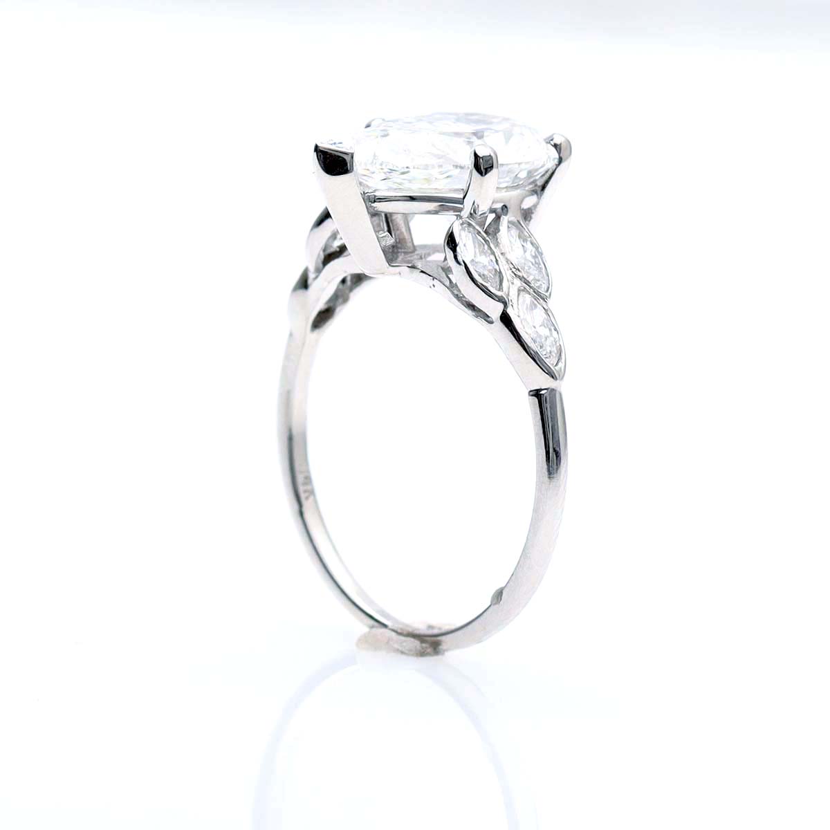 Replica Art Deco Pear Shape Diamond Engagement Ring #3122PS-1