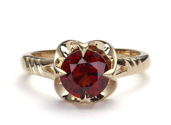 Replica Mid-Century Ring set with a Rhodolite Garnet #3239-04