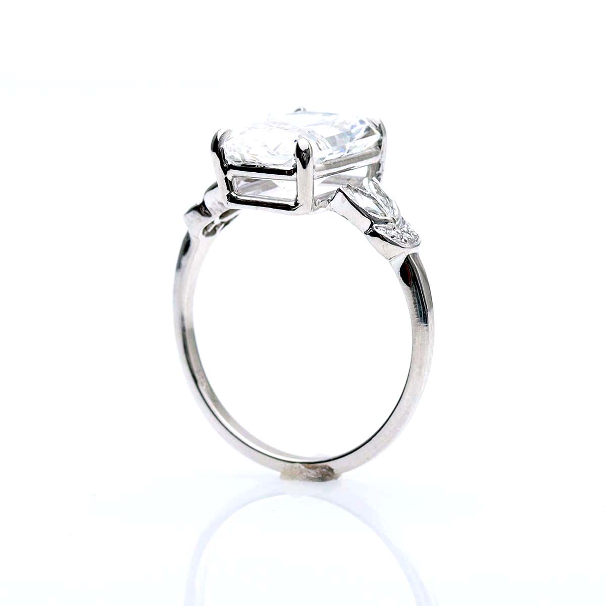 Replica Art Deco Radiant Cut Diamond Engagement Ring #3288RC-1