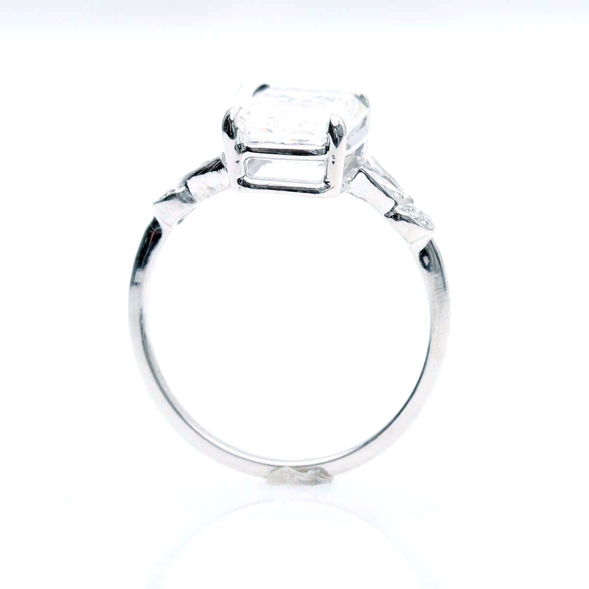 Replica Art Deco Radiant Cut Diamond Engagement Ring #3288RC-1