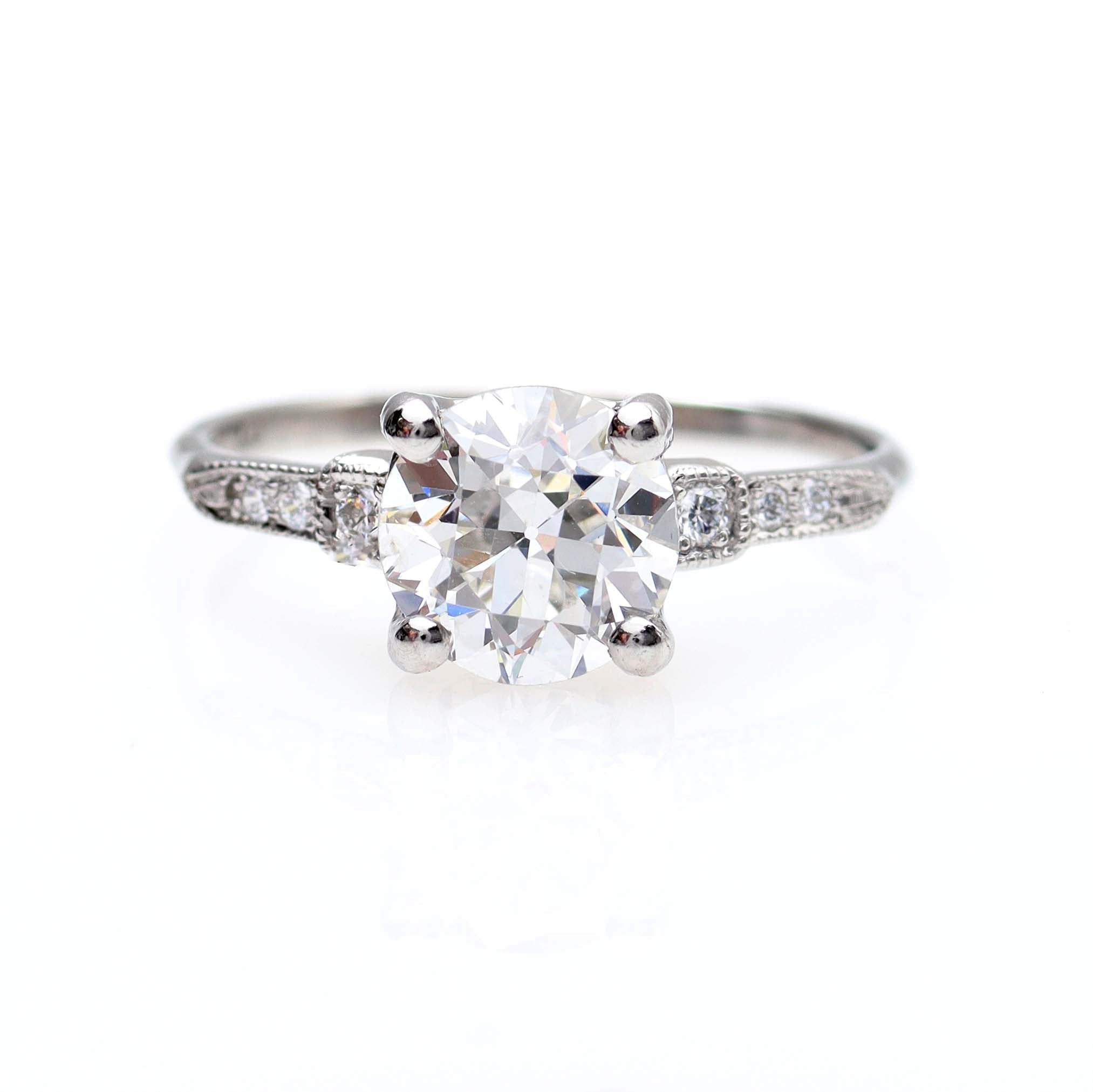 The Esther Replica Art Déco engagement ring #3297RD-1