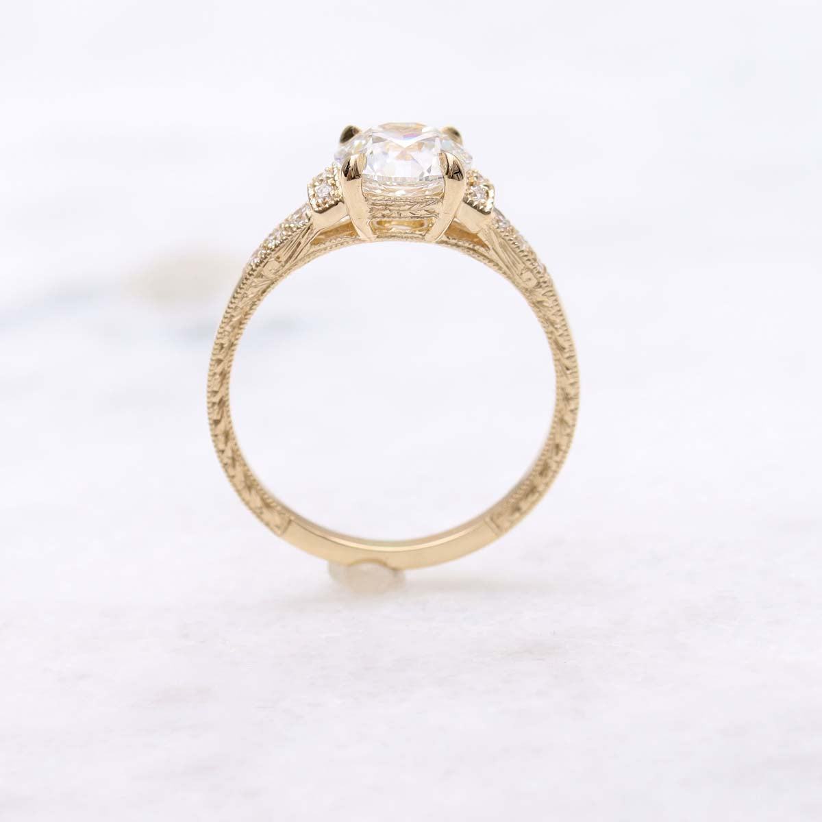 The Lily Engagment Ring With An Old European Cut Diamond #3319-9