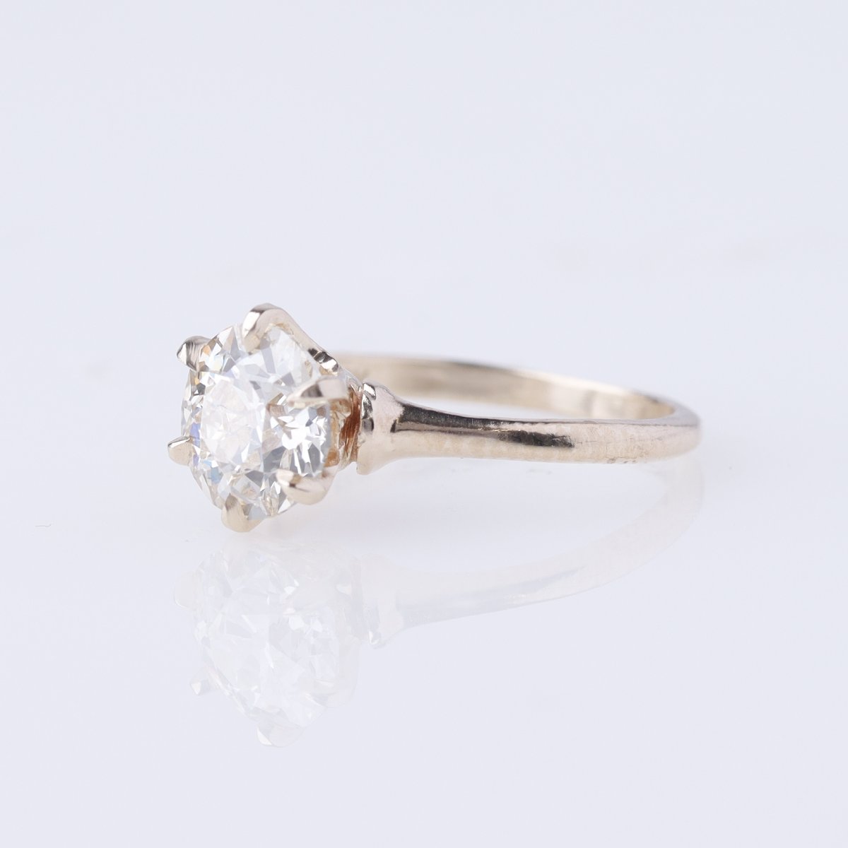 Replica Edwardian Engagement Ring with 1.68 Carat Old European Cut Diamond#3368-1