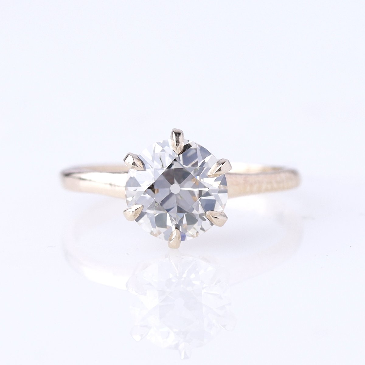 Replica Edwardian Engagement Ring with 1.68 Carat Old European Cut Diamond#3368-1