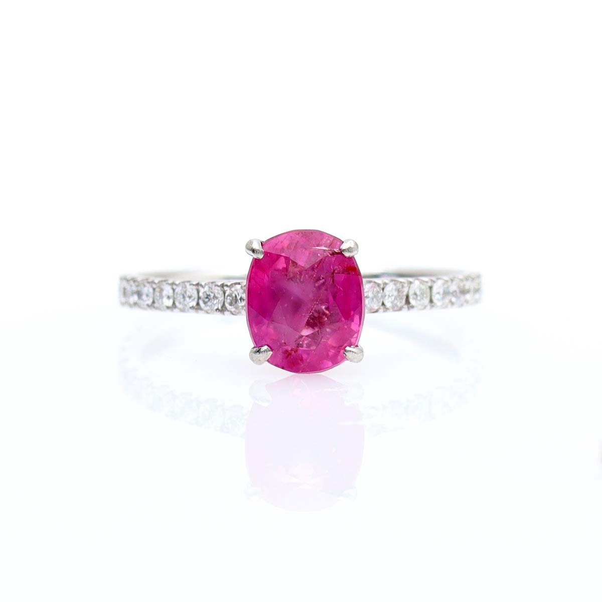 Ruby and Diamond Engagement Ring #3470-4