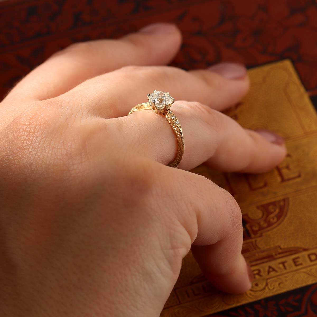 Edwardian Revival Engagement Ring #L3604HE