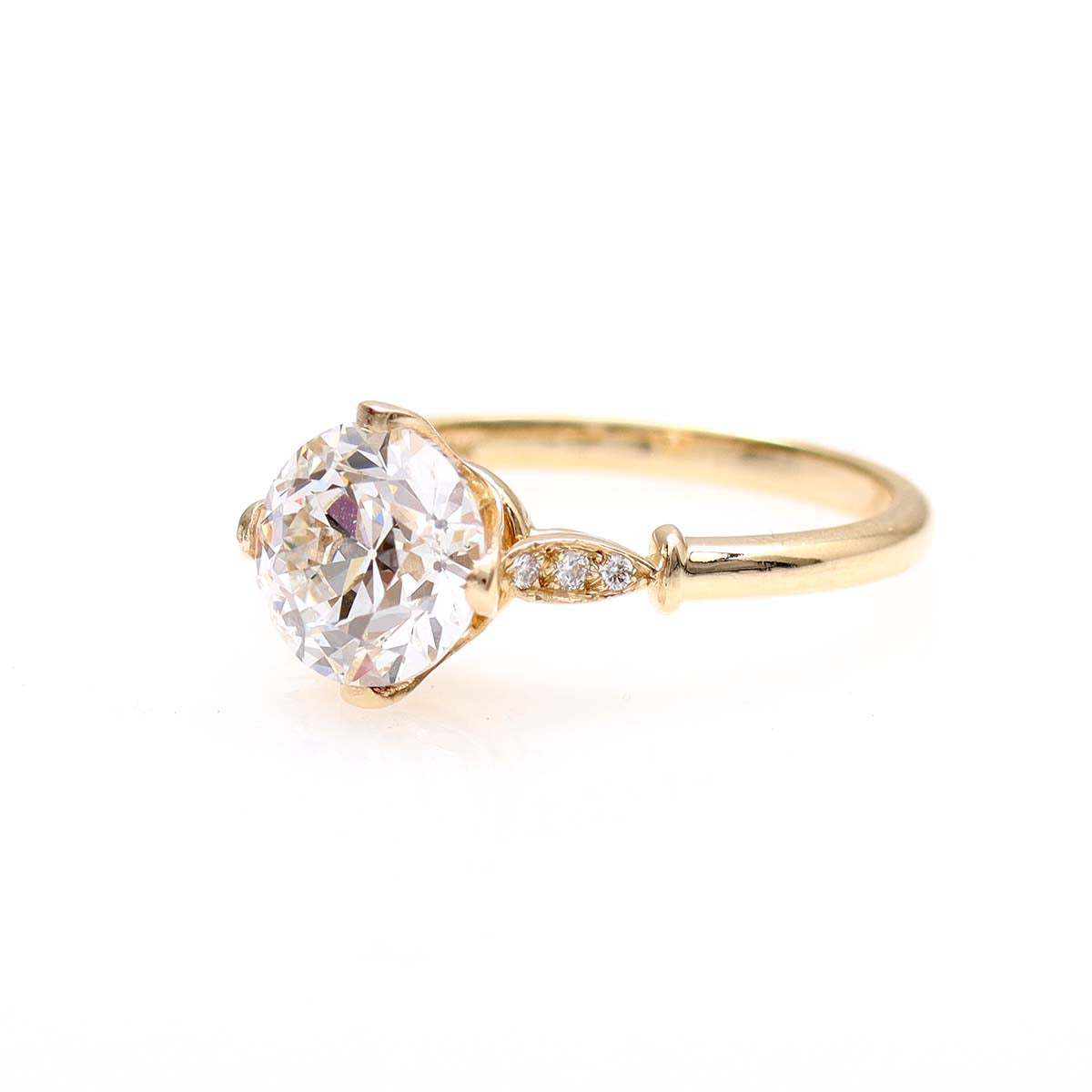 The Zoë Edwardian Inspired Old European Cut Engagement Ring #3606-7