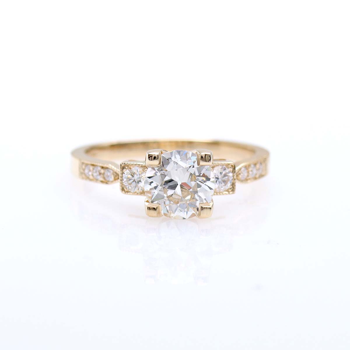 The Sharan Old European Cut Diamond Engagement Ring #3665RD-1