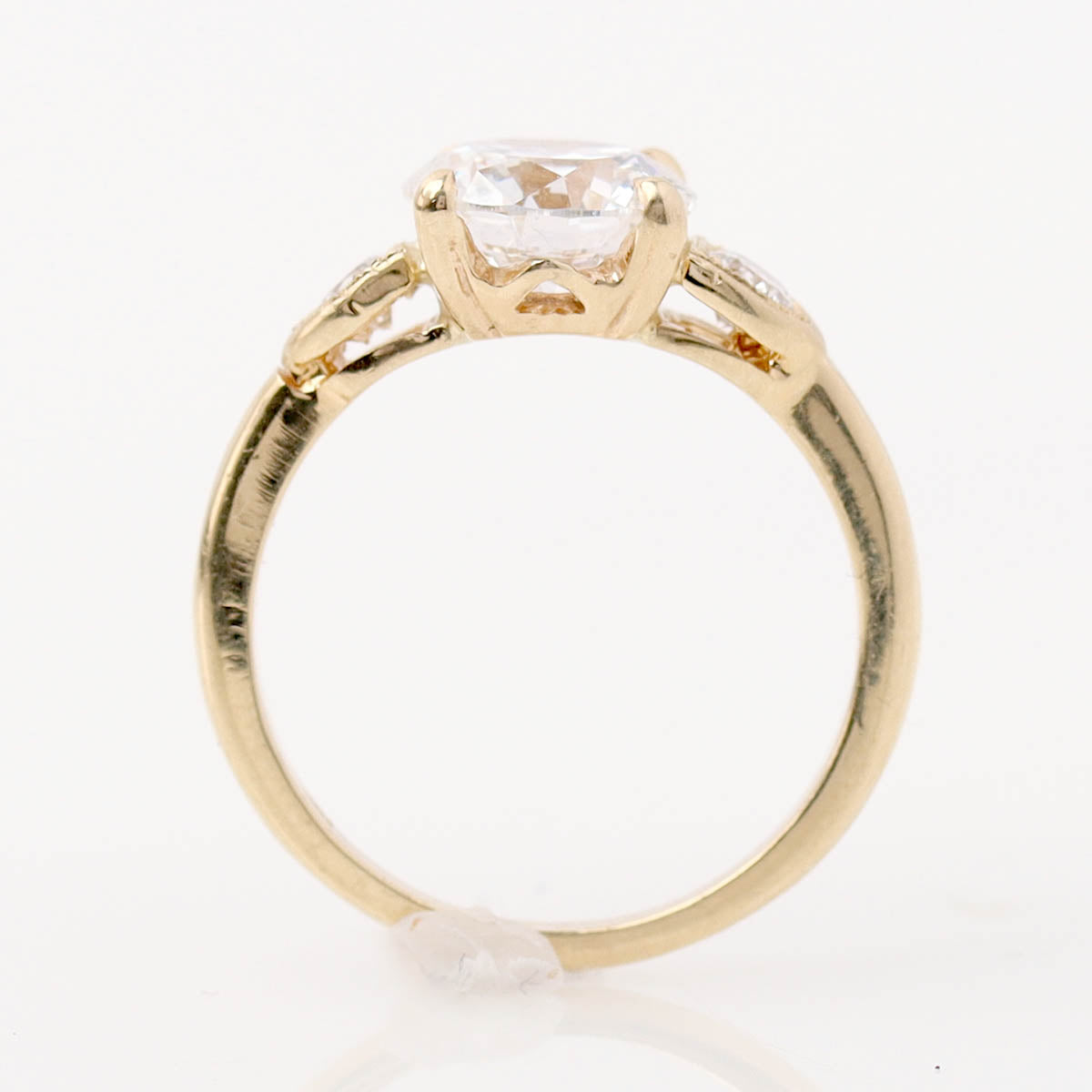 1930s Retro Reproduction Diamond Engagement Ring #3670-2