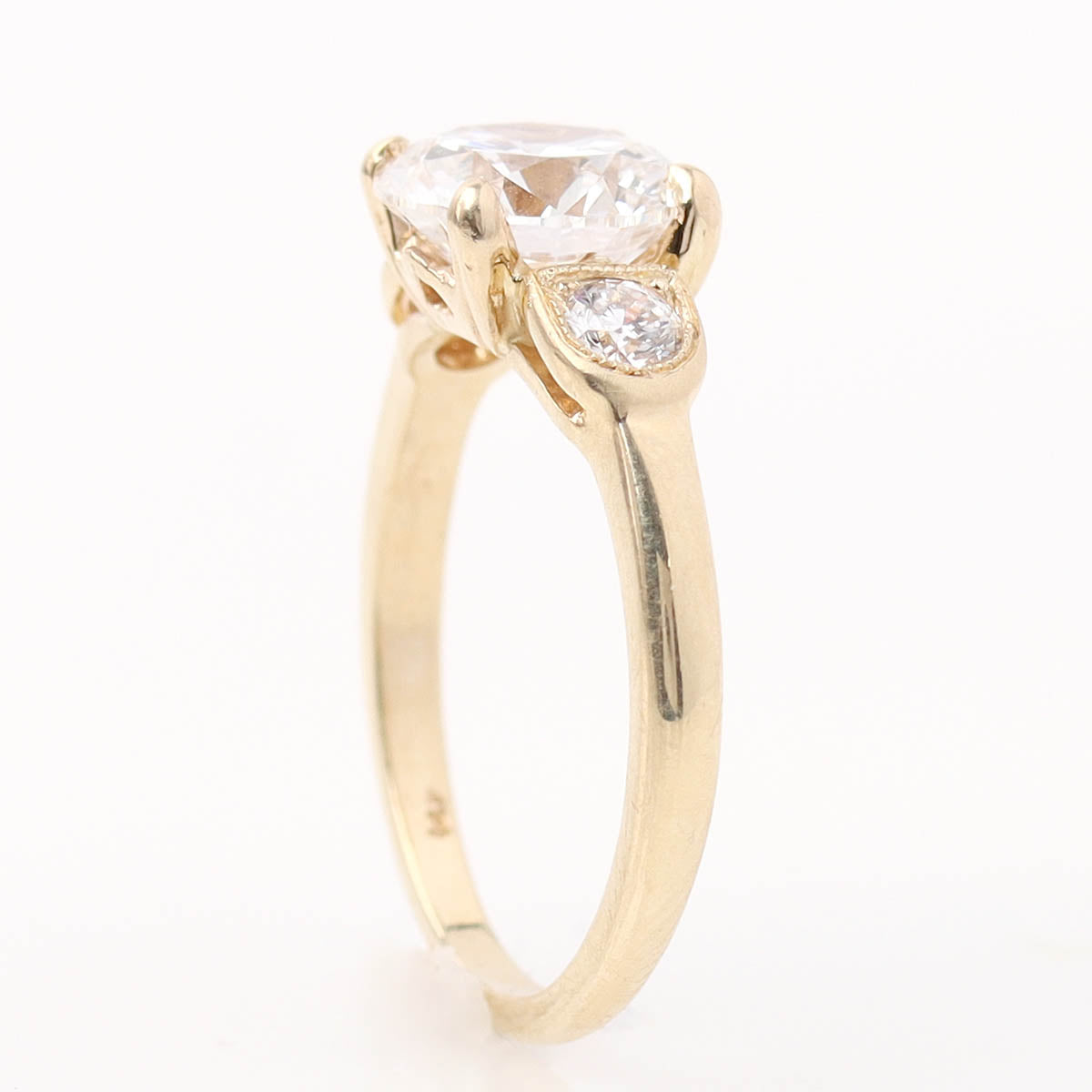 1930s Retro Reproduction Diamond Engagement Ring #3670-2