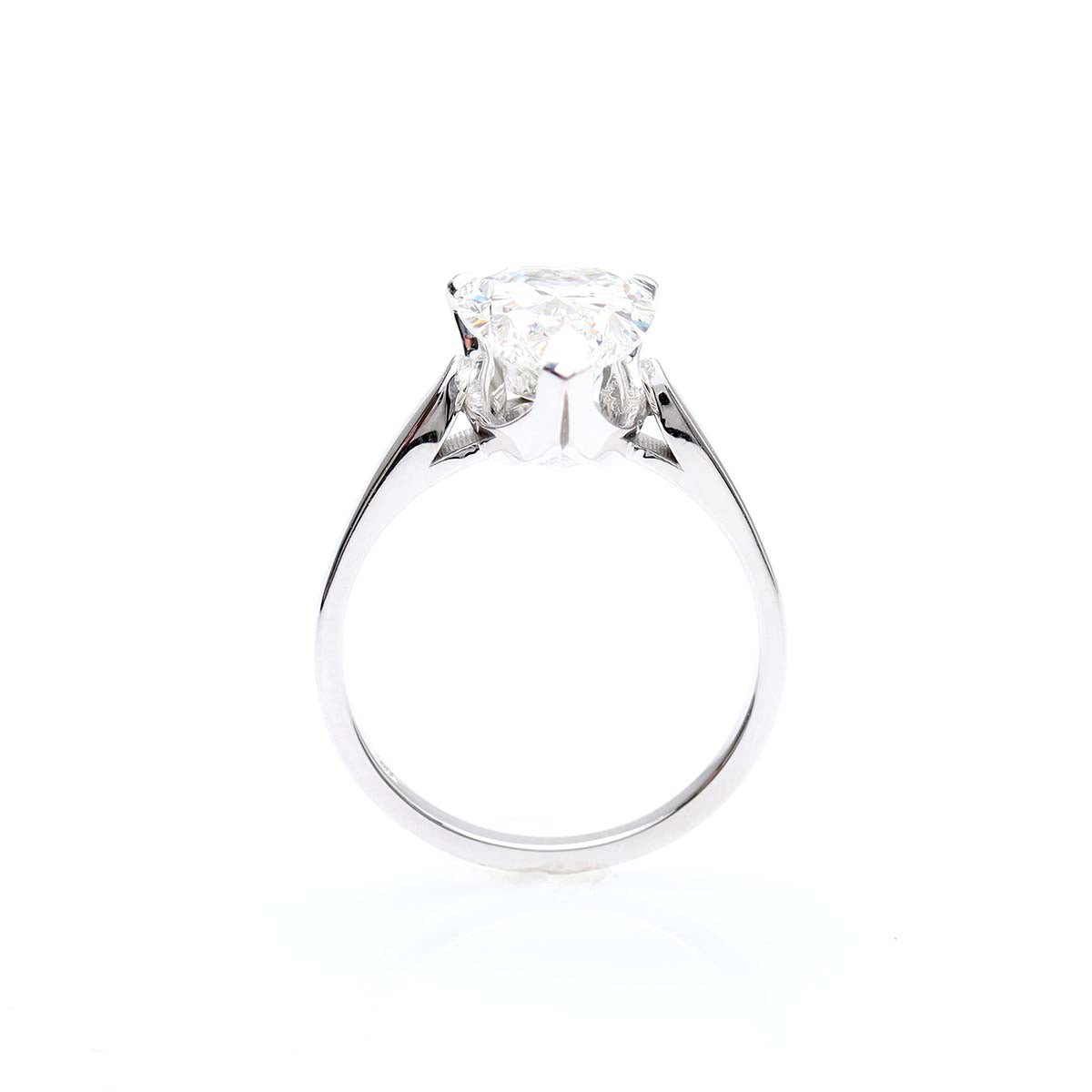 2.73 carat Pear Shape Diamond in Custom Cathedral Setting #3671PS-1