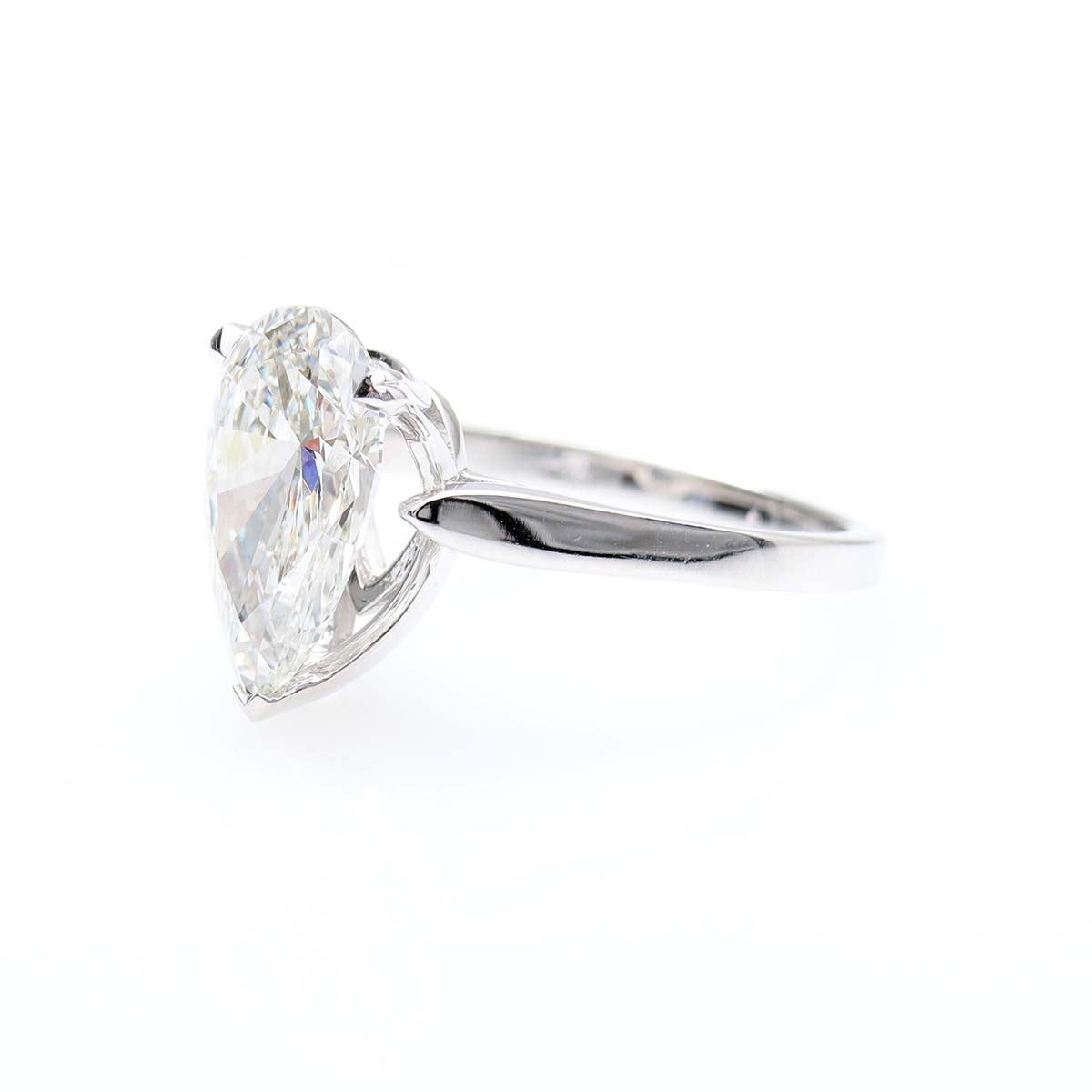 2.73 carat Pear Shape Diamond in Custom Cathedral Setting #3671PS-1