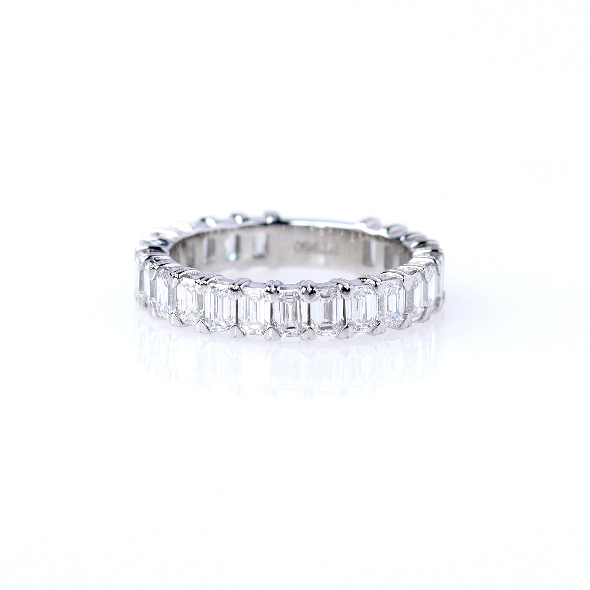 Emerald Cut Diamond Wedding Band #3782-1
