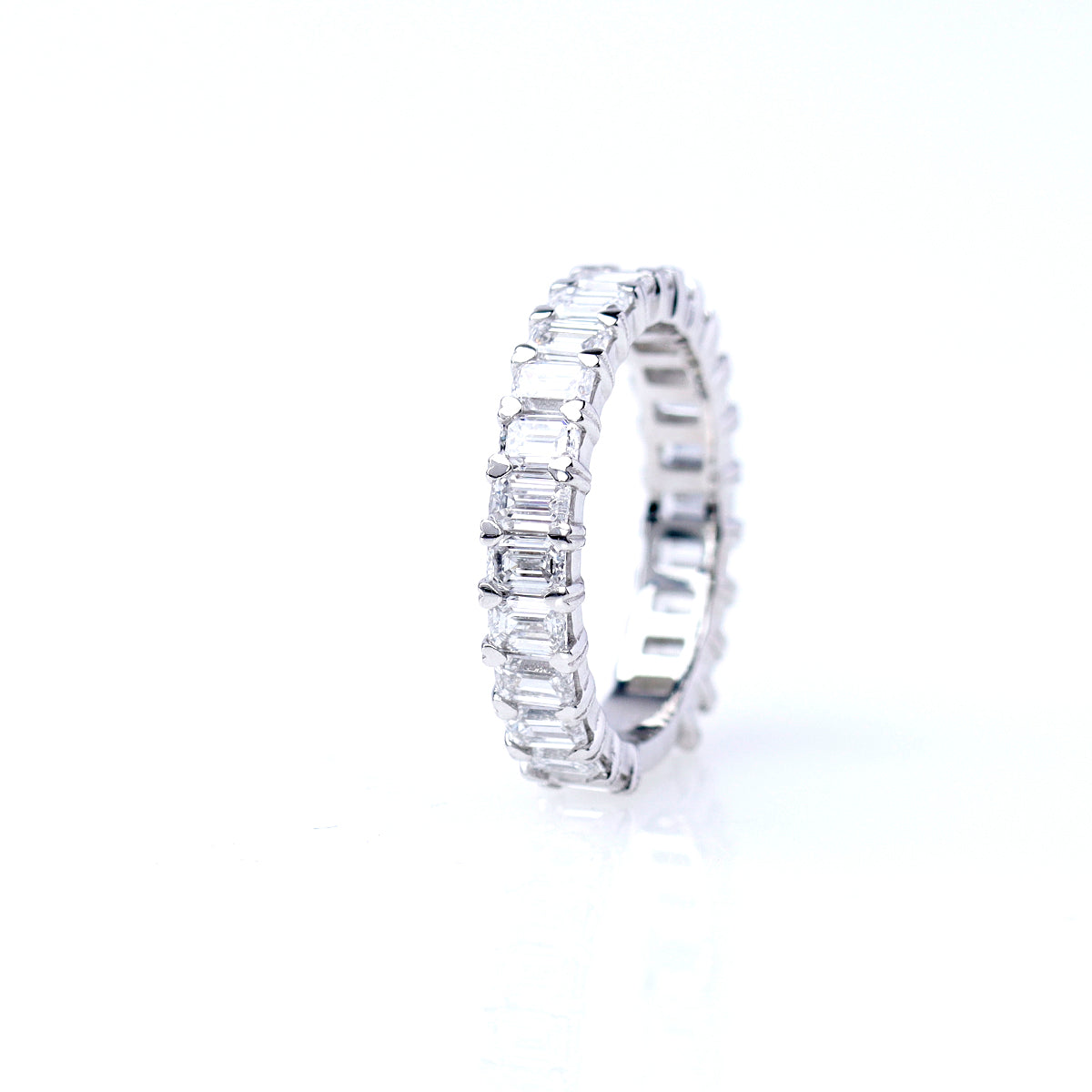 Emerald Cut Diamond Wedding Band #3782-1