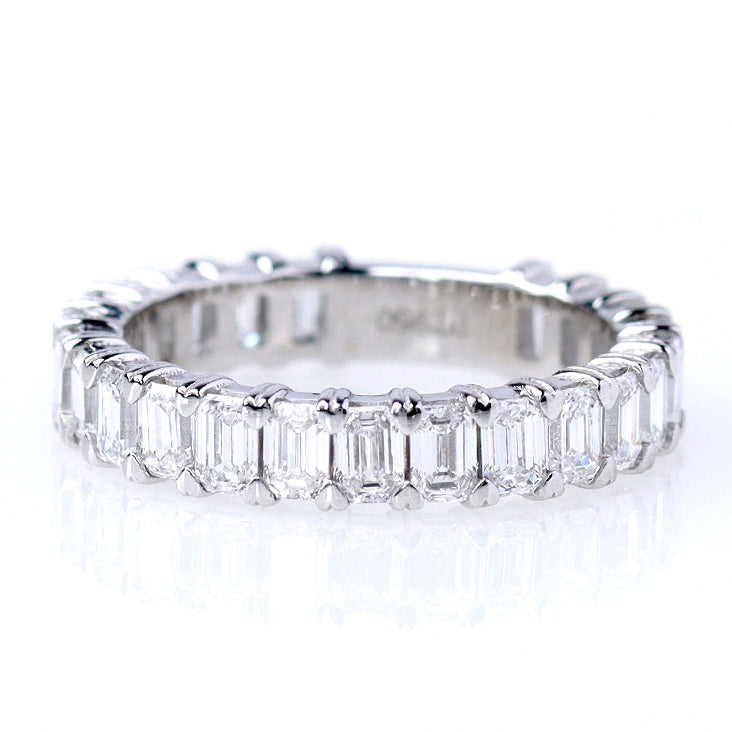 Emerald Cut Diamond Wedding Band #3782-1