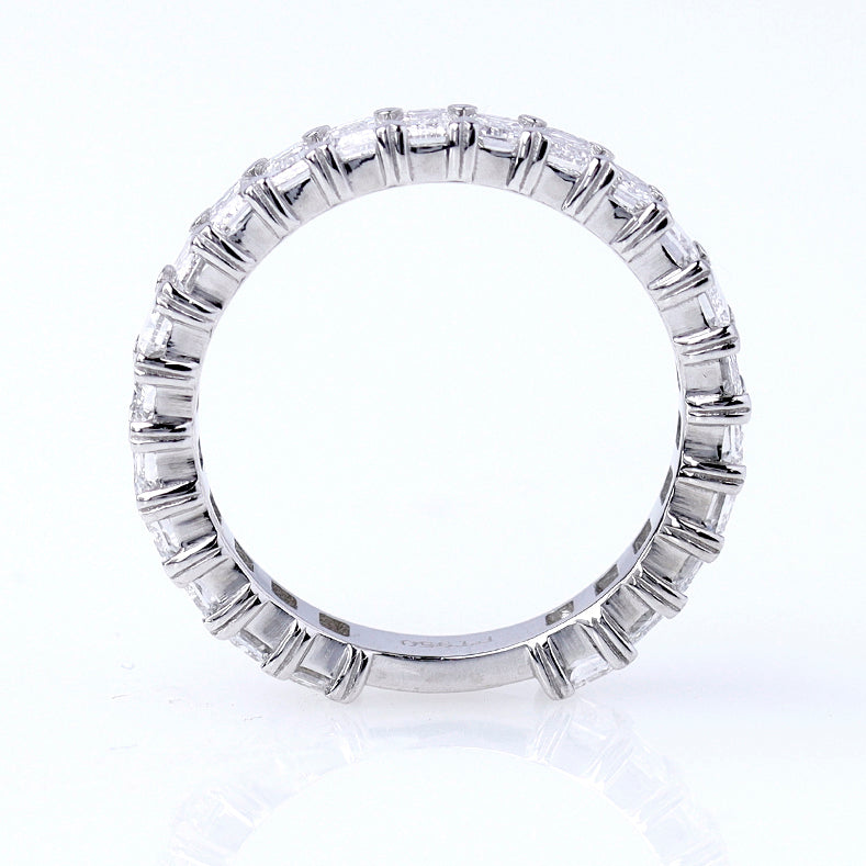 Emerald Cut Diamond Wedding Band #3782-1