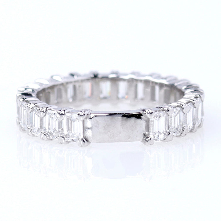Emerald Cut Diamond Wedding Band #3782-1