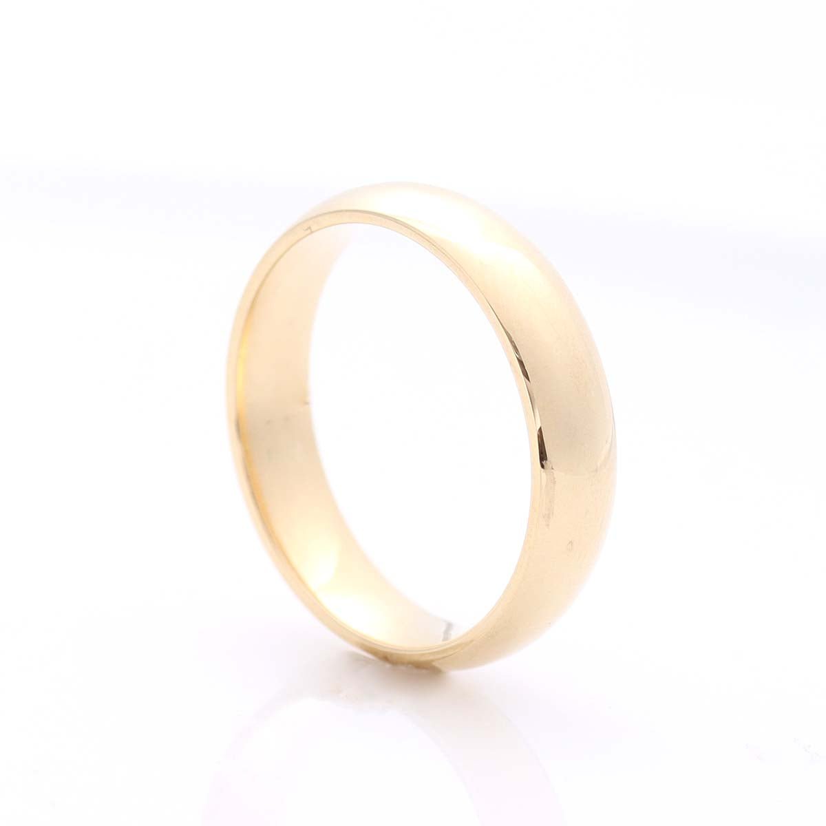 Classic Domed Comfort Fit Wedding Band #DCF14Y-5MM-9.5