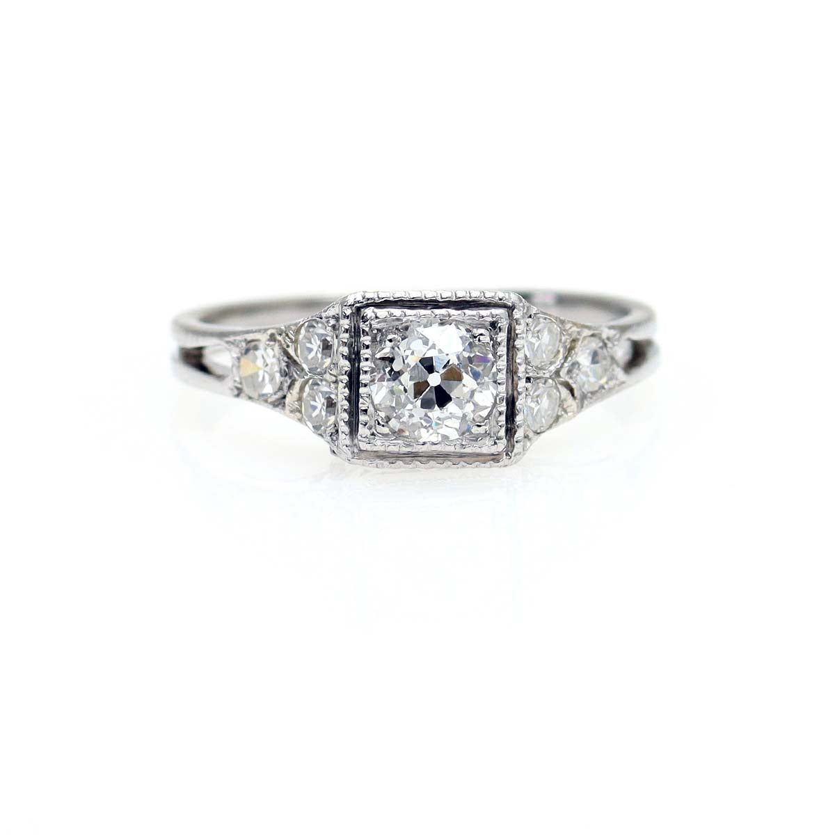 Art Deco Engagement Ring #VR220715-3