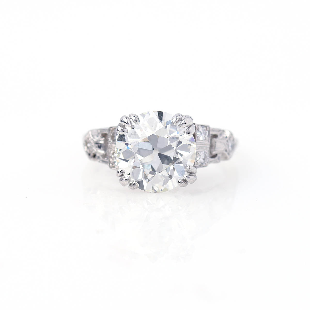 Art Deco Old European Cut Diamond Engagement Ring #VR260411