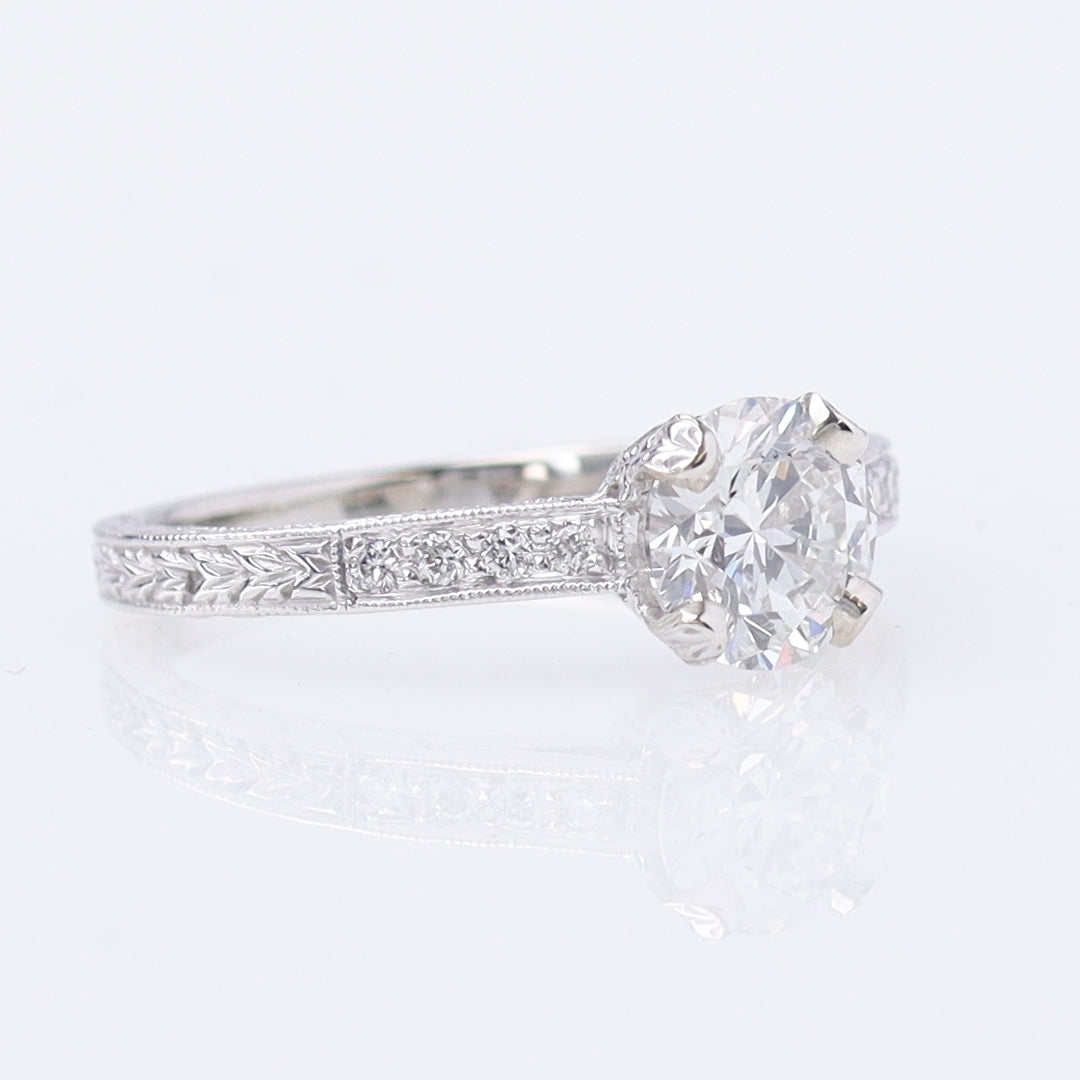 Replica Art Deco Engagement Ring #1080-2