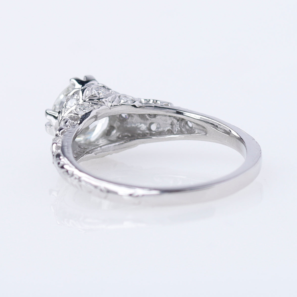 Art Déco Reproduction Platinum & Diamond Engagement Ring #L1140