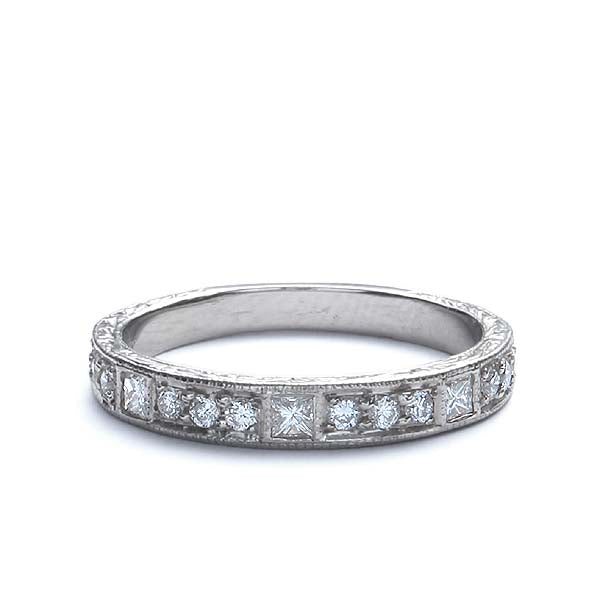 Platinum Diamond Wedding Band #L1502D PLAT